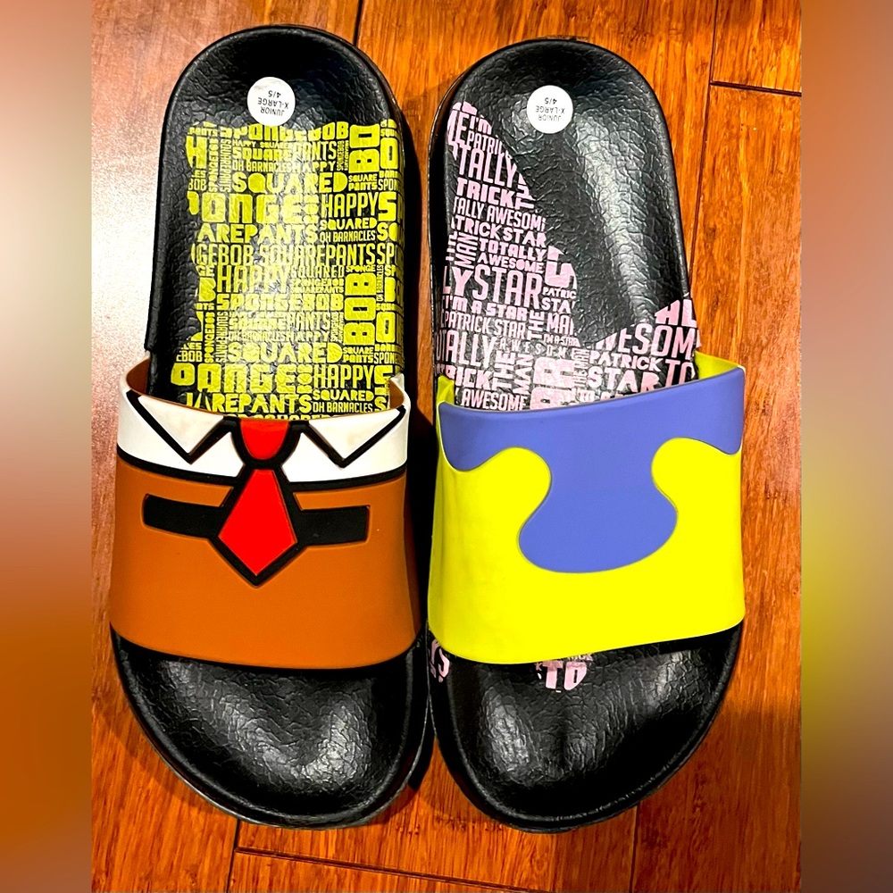 Nickelodeon SpongeBob SquarePants Kids Slides size 4/5 (Big Kid)